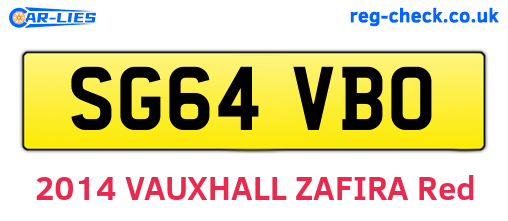 SG64VBO are the vehicle registration plates.