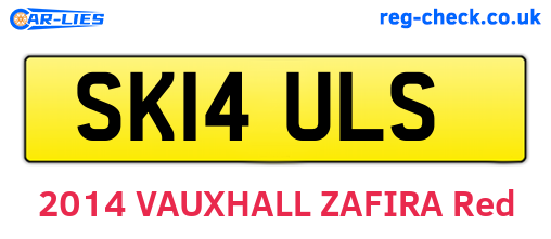 SK14ULS are the vehicle registration plates.