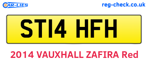 ST14HFH are the vehicle registration plates.