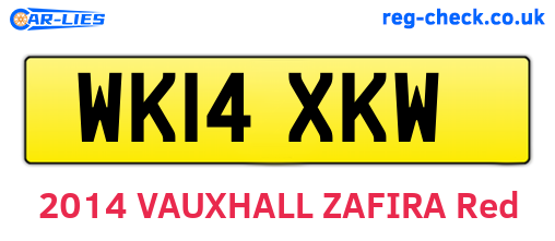 WK14XKW are the vehicle registration plates.