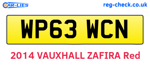 WP63WCN are the vehicle registration plates.