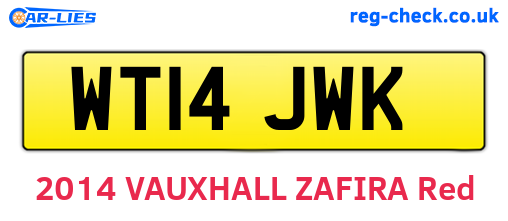 WT14JWK are the vehicle registration plates.