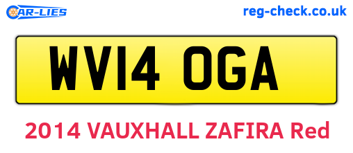 WV14OGA are the vehicle registration plates.