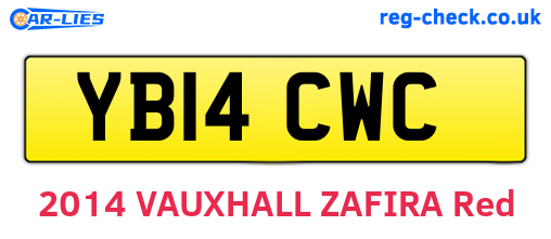 YB14CWC are the vehicle registration plates.