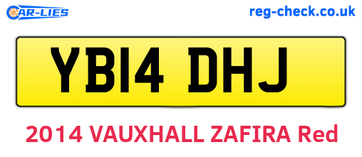YB14DHJ are the vehicle registration plates.