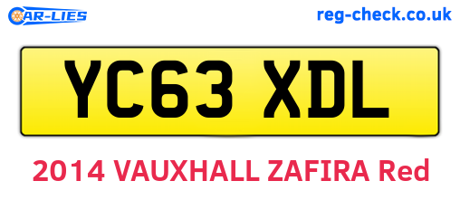 YC63XDL are the vehicle registration plates.