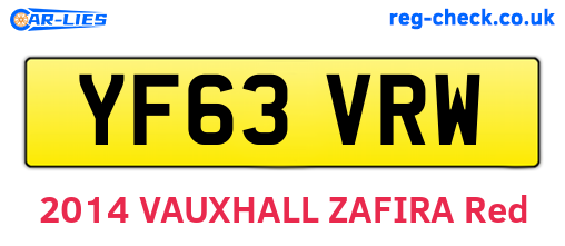 YF63VRW are the vehicle registration plates.