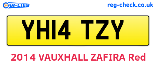 YH14TZY are the vehicle registration plates.