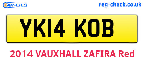 YK14KOB are the vehicle registration plates.