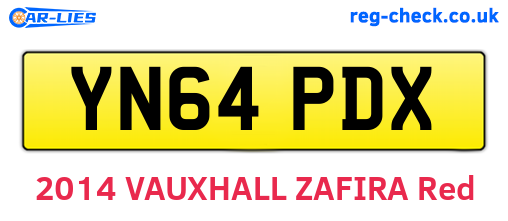 YN64PDX are the vehicle registration plates.