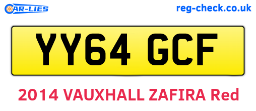 YY64GCF are the vehicle registration plates.