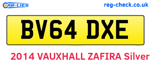 BV64DXE are the vehicle registration plates.