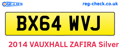 BX64WVJ are the vehicle registration plates.