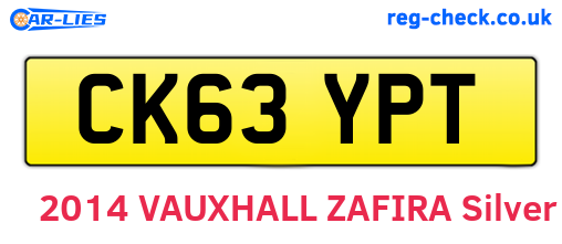CK63YPT are the vehicle registration plates.