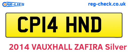 CP14HND are the vehicle registration plates.