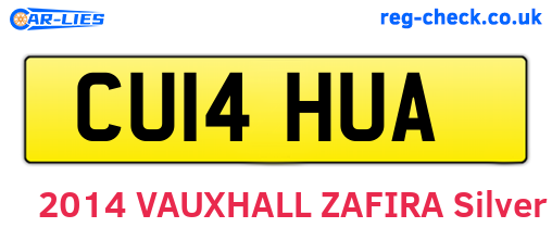 CU14HUA are the vehicle registration plates.