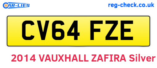 CV64FZE are the vehicle registration plates.