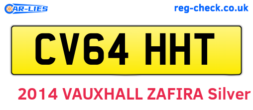 CV64HHT are the vehicle registration plates.