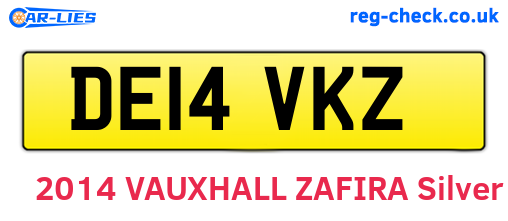DE14VKZ are the vehicle registration plates.