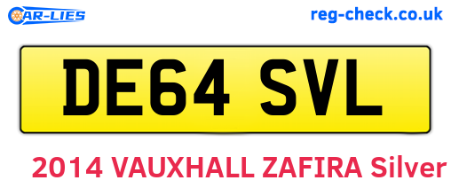 DE64SVL are the vehicle registration plates.