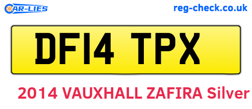 DF14TPX are the vehicle registration plates.