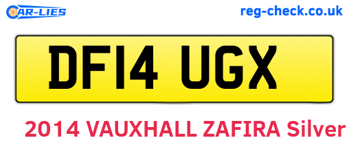 DF14UGX are the vehicle registration plates.
