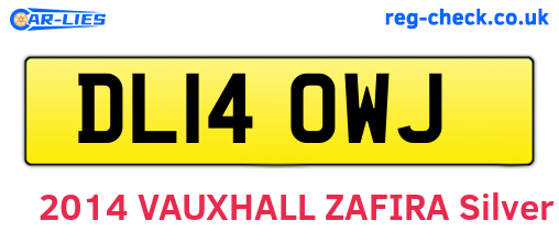 DL14OWJ are the vehicle registration plates.