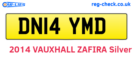 DN14YMD are the vehicle registration plates.
