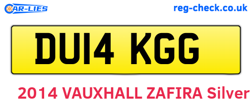 DU14KGG are the vehicle registration plates.
