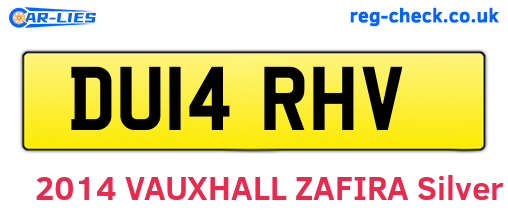 DU14RHV are the vehicle registration plates.