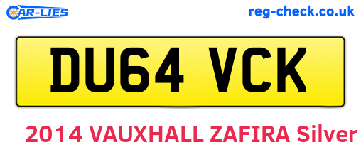 DU64VCK are the vehicle registration plates.
