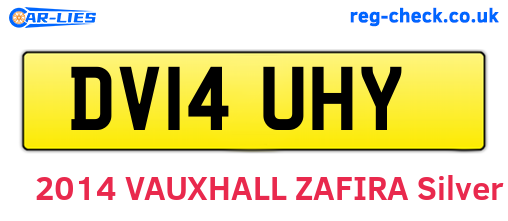 DV14UHY are the vehicle registration plates.