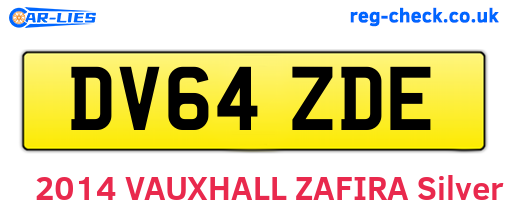 DV64ZDE are the vehicle registration plates.