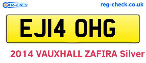 EJ14OHG are the vehicle registration plates.