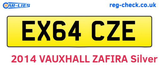 EX64CZE are the vehicle registration plates.