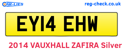 EY14EHW are the vehicle registration plates.