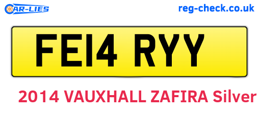 FE14RYY are the vehicle registration plates.