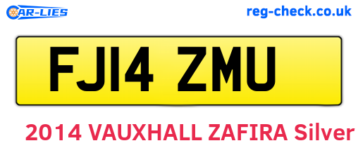 FJ14ZMU are the vehicle registration plates.