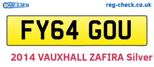 FY64GOU are the vehicle registration plates.