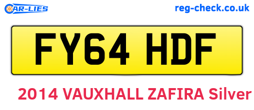 FY64HDF are the vehicle registration plates.