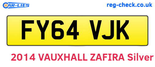 FY64VJK are the vehicle registration plates.