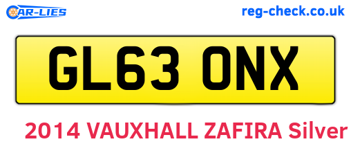 GL63ONX are the vehicle registration plates.