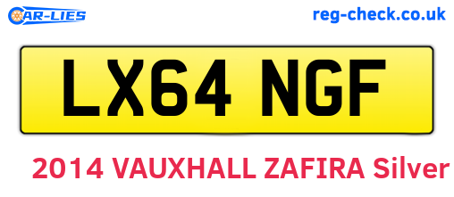 LX64NGF are the vehicle registration plates.