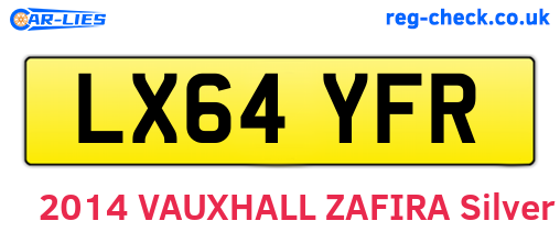 LX64YFR are the vehicle registration plates.