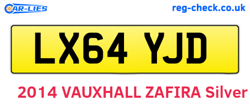 LX64YJD are the vehicle registration plates.