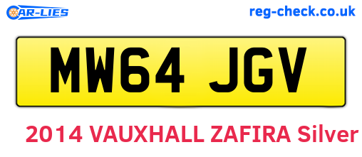 MW64JGV are the vehicle registration plates.