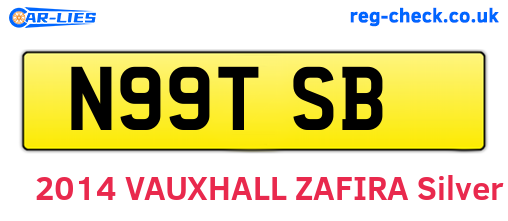 N99TSB are the vehicle registration plates.
