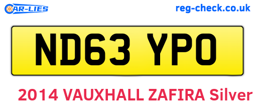 ND63YPO are the vehicle registration plates.