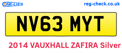 NV63MYT are the vehicle registration plates.