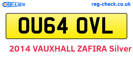 OU64OVL are the vehicle registration plates.